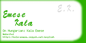 emese kala business card